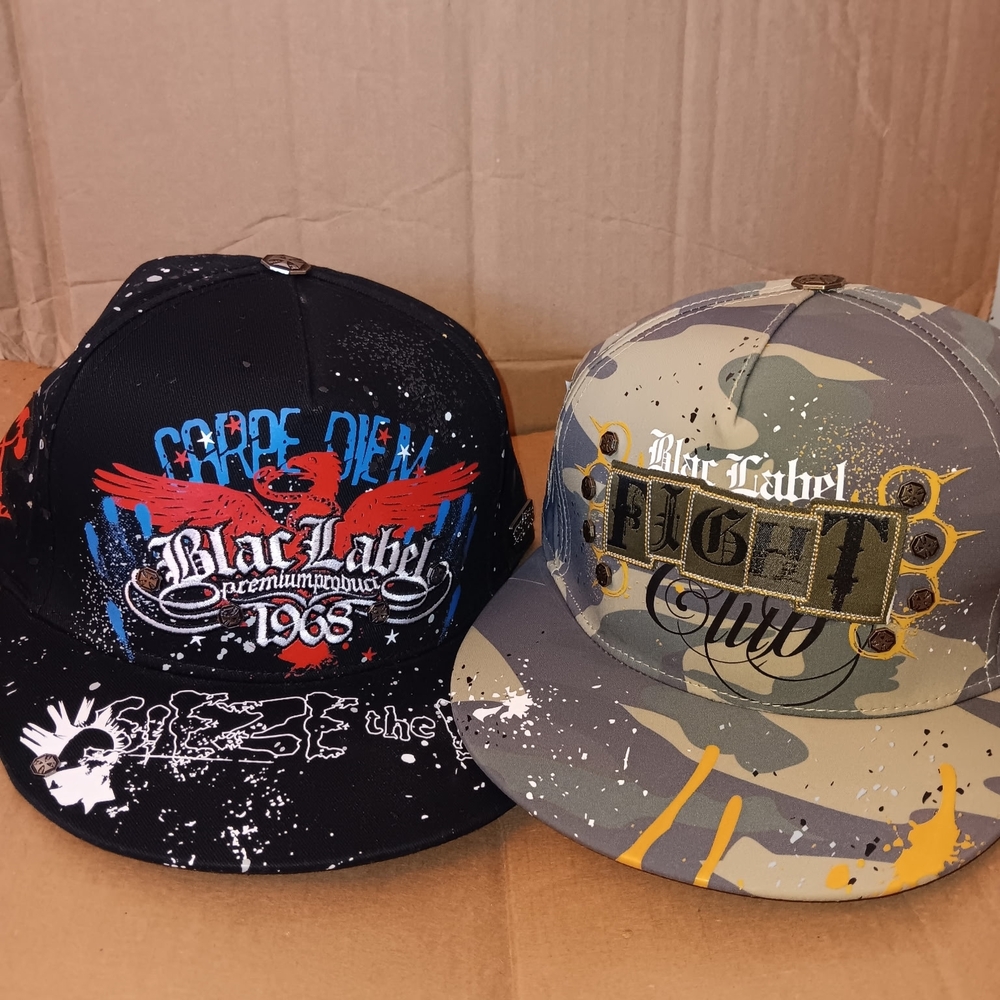 Blac Label BUNDLE Black and Camouflage Snapback Hats